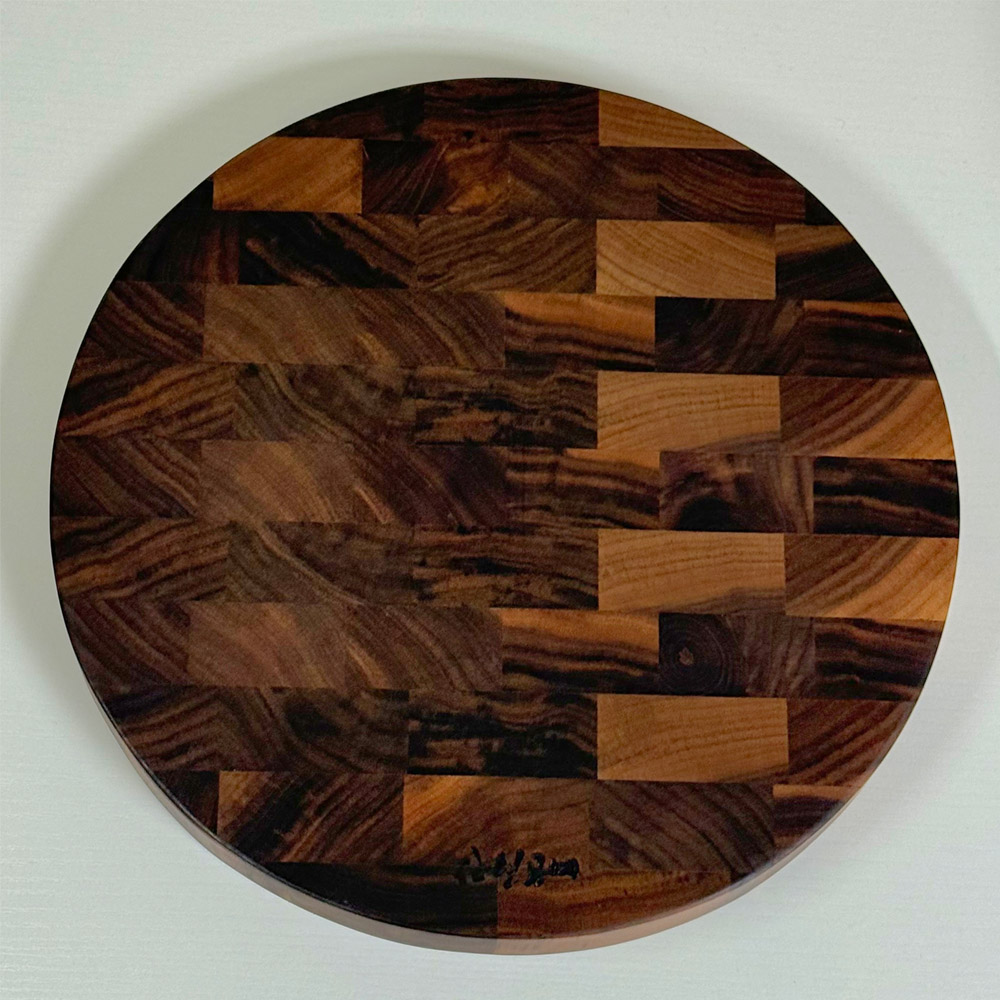 신현공예 월넛 호두 통원목 우드 주방 수제 양면 플레이팅 사각 대형 엔드그레인 나무도마